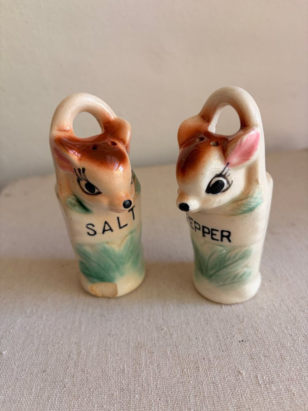 Caught in the Cabbage Vintage Salt & Pepper Shakers 40's Japan